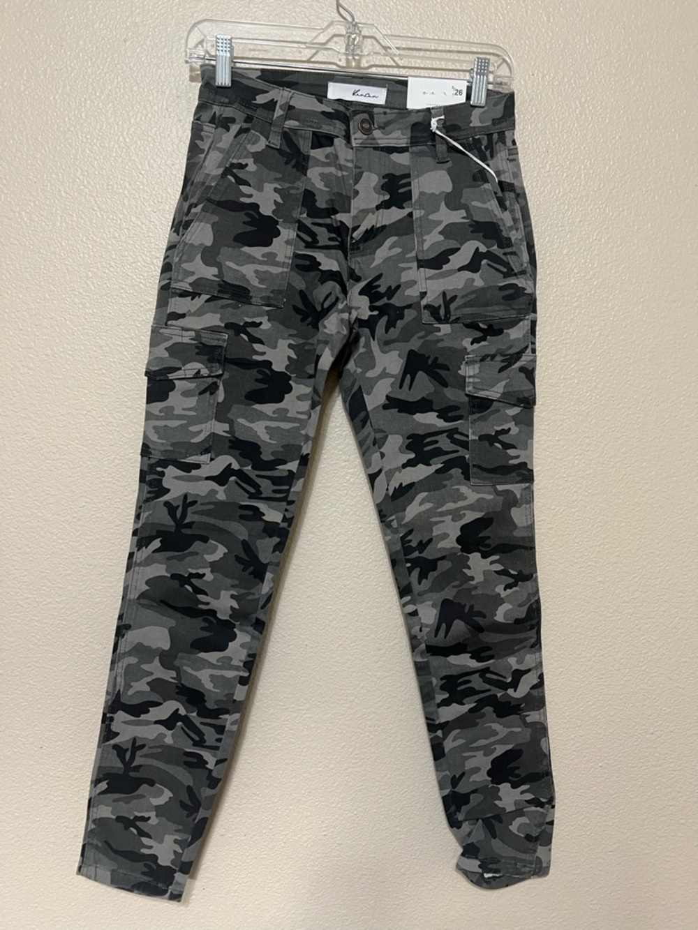 KanCan Gray & Black Camo High-Rise Super Skinny Jeans